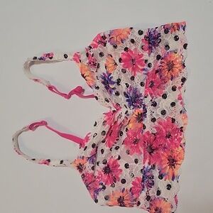 NWOT PINK Victoria's Secret floral lace bralette, S/P